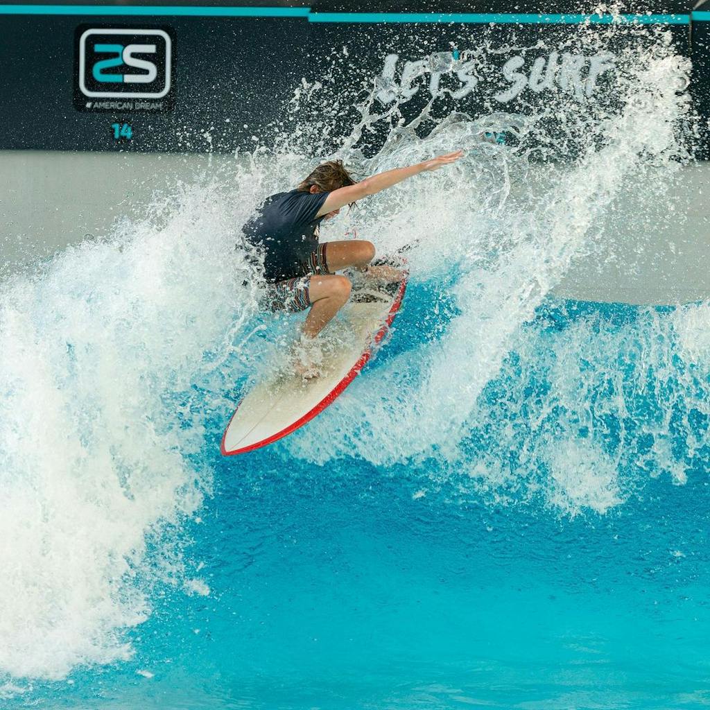 Surfer in Skudin Surf's Wave Pool